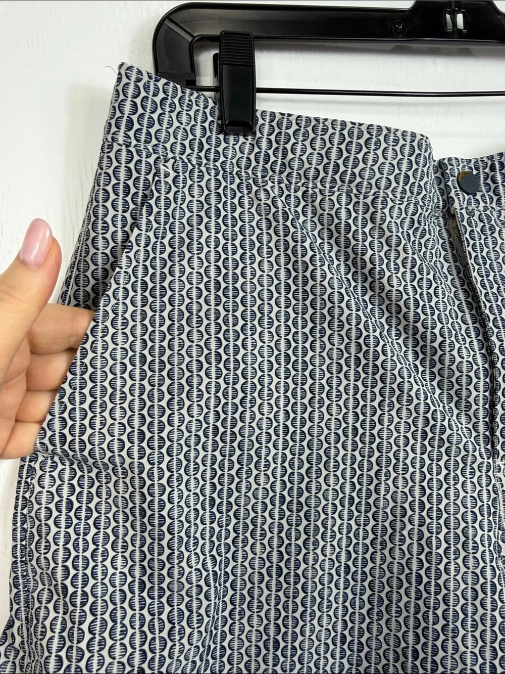 VRST Men’s Lined Performance Swim Trunks Gray Navy Print Size Large 5” Shorts